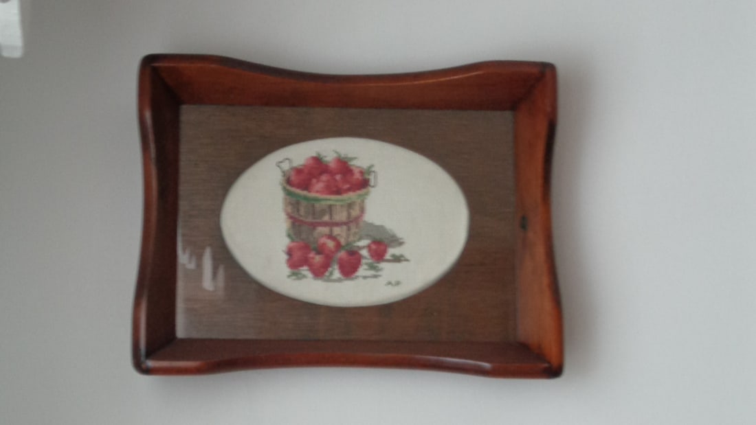 Wood Embroidery Design - Framed Needlepoint: 17" x 13"
