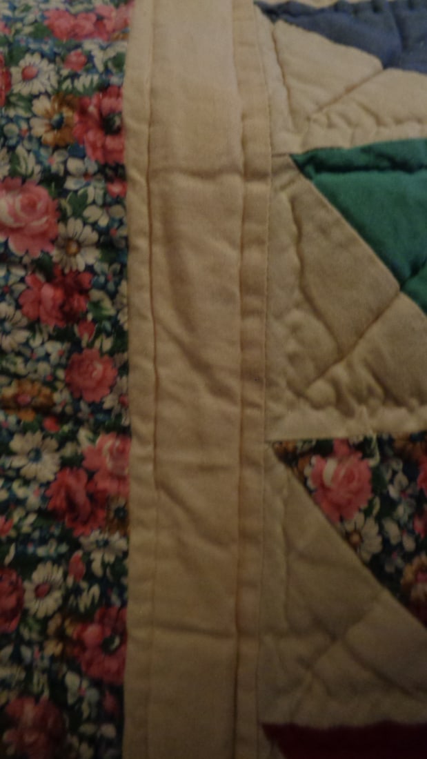 Large Hand Quilted Patchwork Quilt - 2