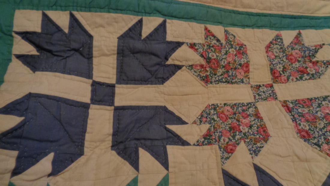 Large Hand Quilted Patchwork Quilt - 3