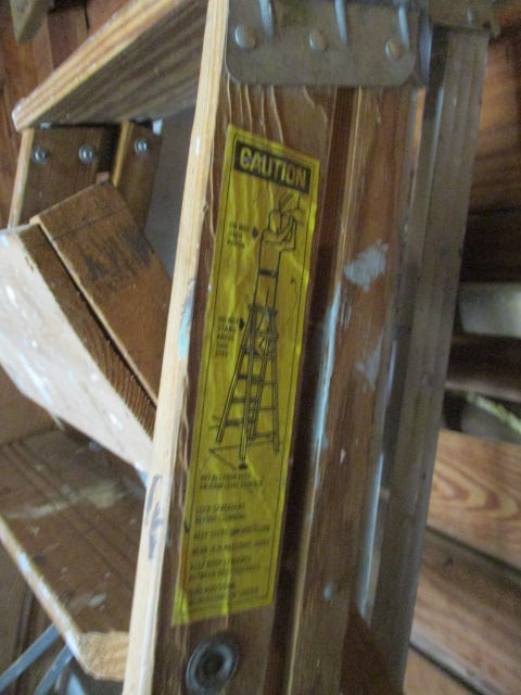 6' Wood Ladder and 6' Aluminum Ladder - 2