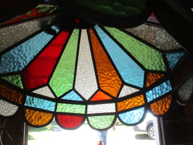 16" Leaded Stained Glass Chandelier - 3