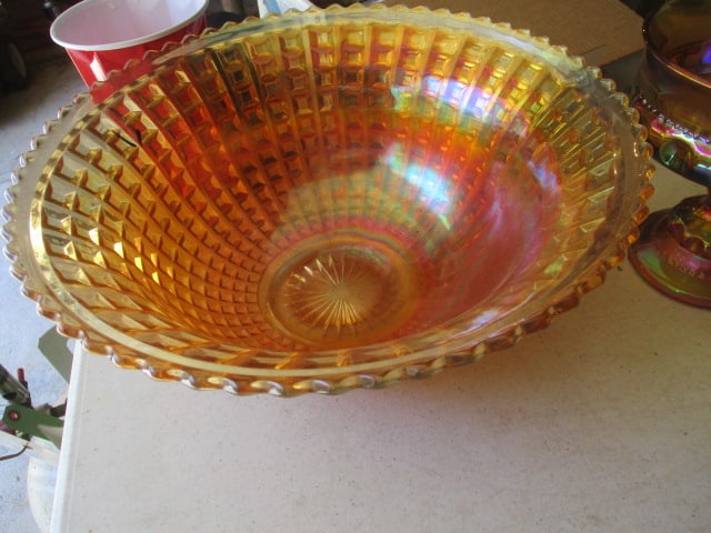Three Carnival Glass Bowls - 4