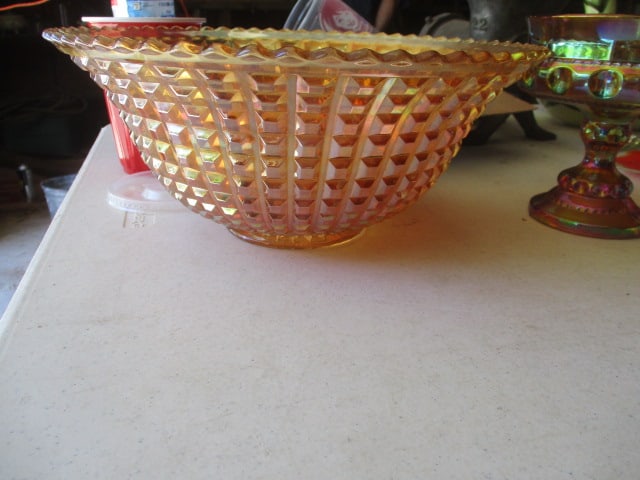 Three Carnival Glass Bowls - 5