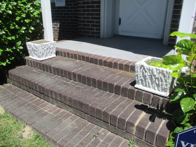 12" Square Cement Planter w/ Tree Bark Finish: .