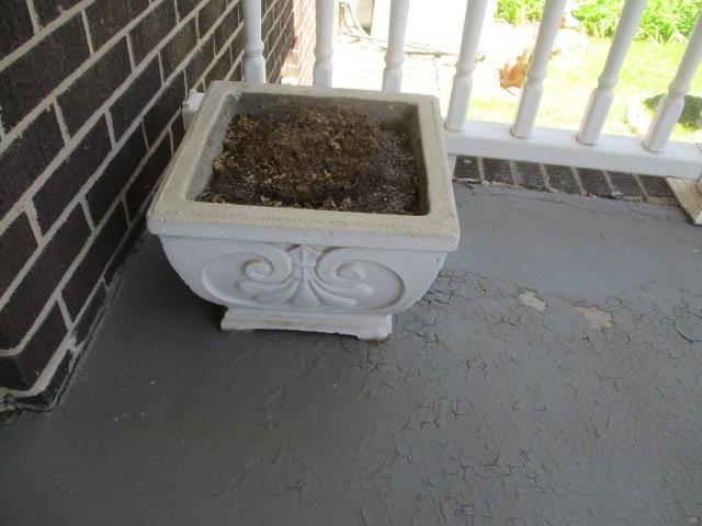 Two 12" Scroll Concrete Planters - 2