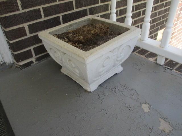 Two 12" Scroll Concrete Planters - 3