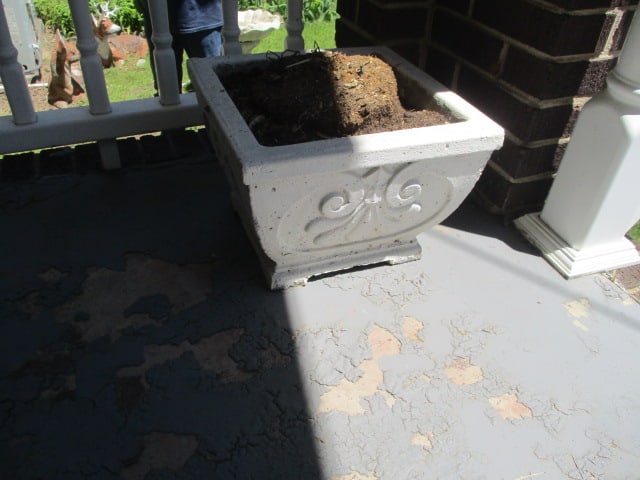 Two 12" Scroll Concrete Planters - 4