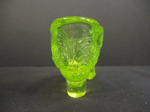Fenton Uranium Glass Shoe Slipper - 4