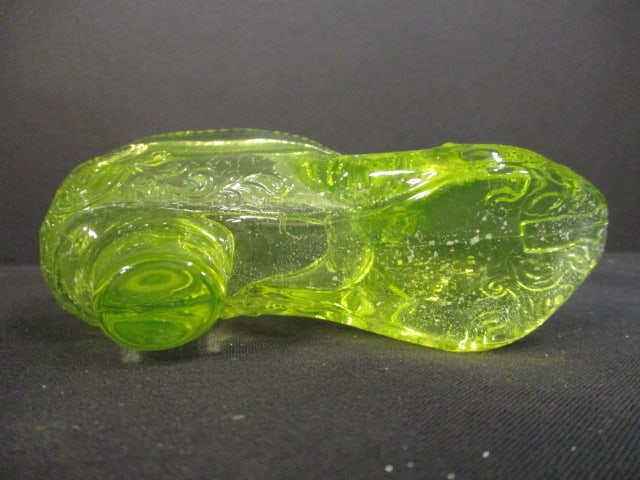 Fenton Uranium Glass Shoe Slipper - 5