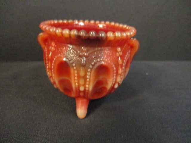 Opalescent Footed Toothpick Holders (3 Slag Glass) - 5