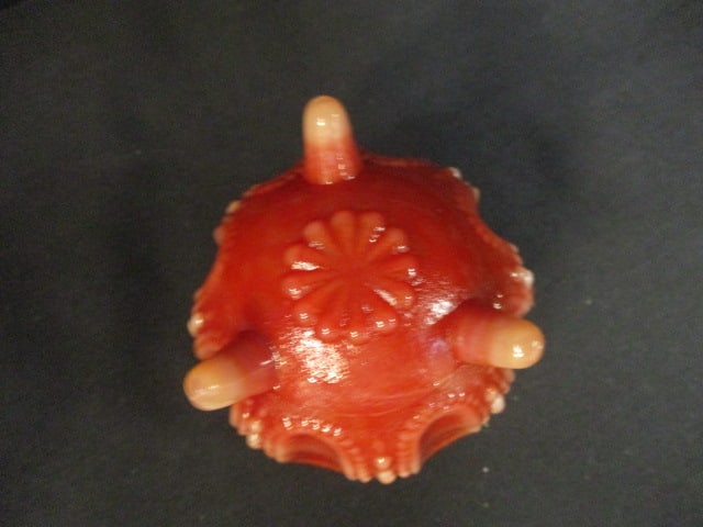 Opalescent Footed Toothpick Holders (3 Slag Glass) - 7