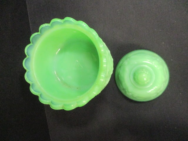 Uranium Glass Pedestal Compote/Candy Dish - 3