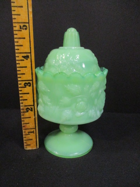 Uranium Glass Pedestal Compote/Candy Dish - 5