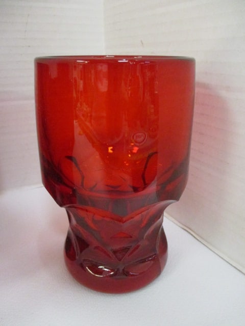 Viking Glass Georgia Ruby Red Honeycomb Tumbler & Pitcher Set - 3