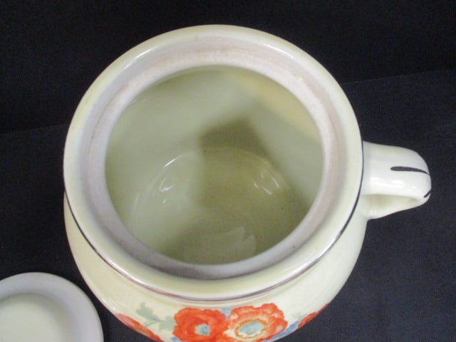 Hall's Jewel Tea 'Orange Poppy' Bean Pot - 3