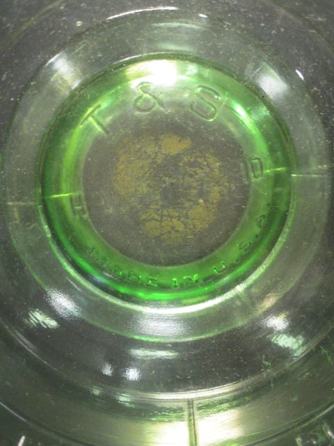 T & S Handimaid Uranium Glass Footed 2 Cup Measuring Pitcher - 5