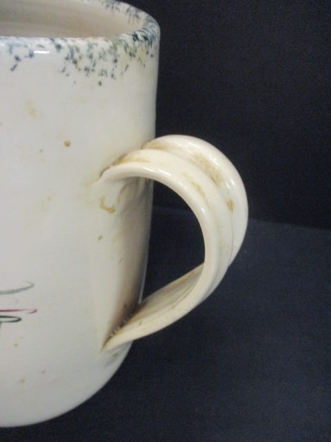 Casey Pottery (Marshall,TX) Stoneware Pitcher w/Apple Design - 3