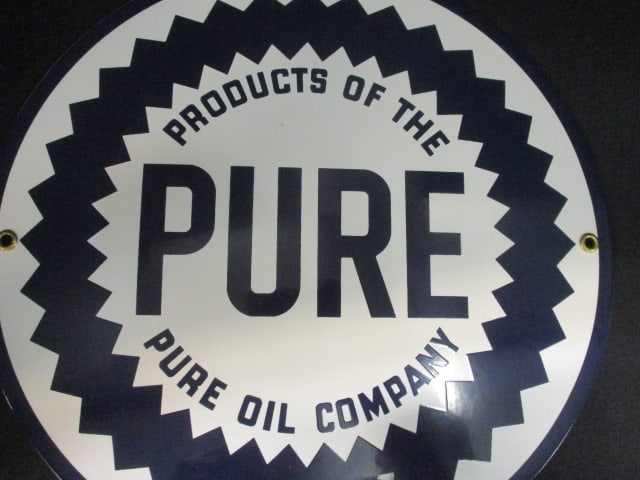 Pure Oil Co. Porcelain Vtg. Sign - 2