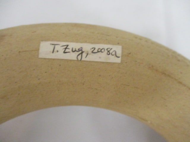 Pottery Ring Brown Glaze Bottle/Flask - 5