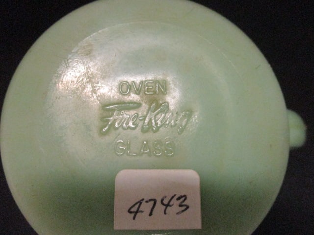 Fireking Jadeite (Lot of 3) 5" Mugs & Unmarked Jadeite 4" Bowl - 6