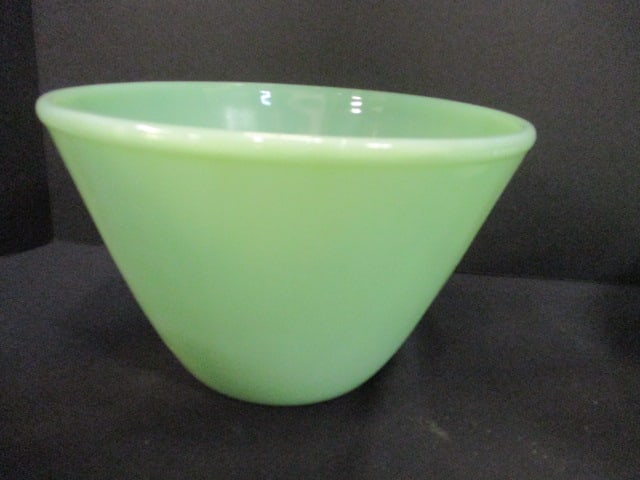 Fireking Jadeite (Lot of 3) 5" Mugs & Unmarked Jadeite 4" Bowl - 7