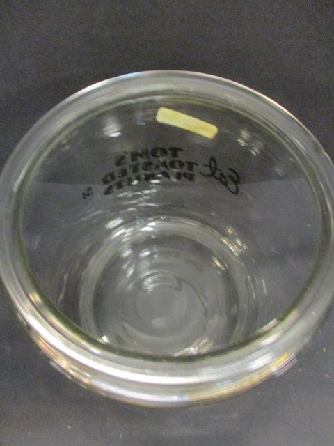 Tom's Toasted P Nuts Store Counter Jar w/Lid - 5