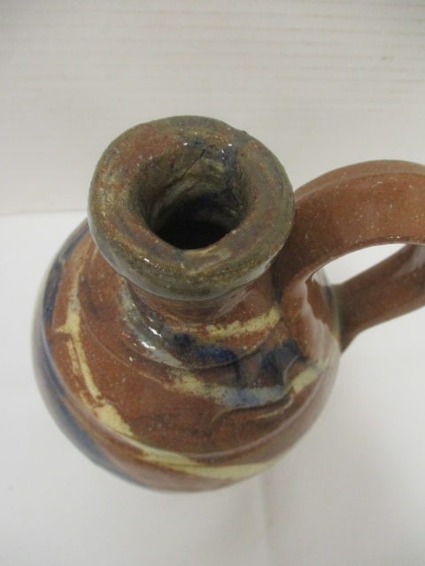 BB Craig Swirl Pattern Pottery Jug w/Alkaline Glaze - 2