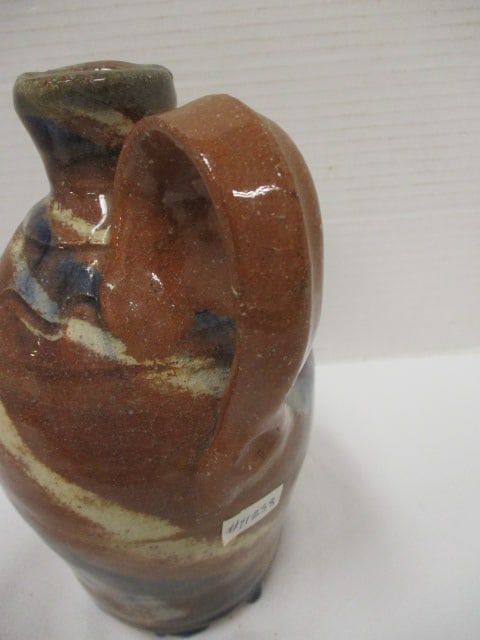 BB Craig Swirl Pattern Pottery Jug w/Alkaline Glaze - 3