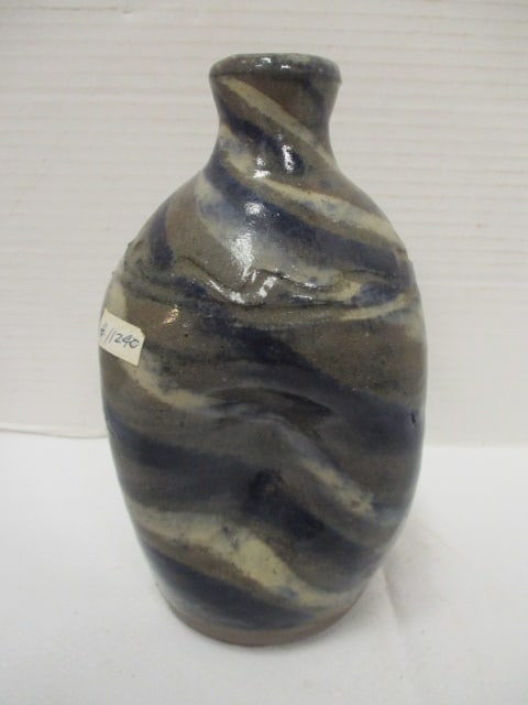 BB Craig Swirl Pottery Jug w/Blue & Beiges: .