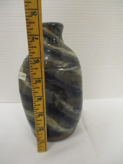 BB Craig Swirl Pottery Jug w/Blue & Beiges - 5