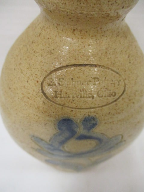B. Shobe Pottery Jug Hartville, OH (Floral & Bird Design) - 2