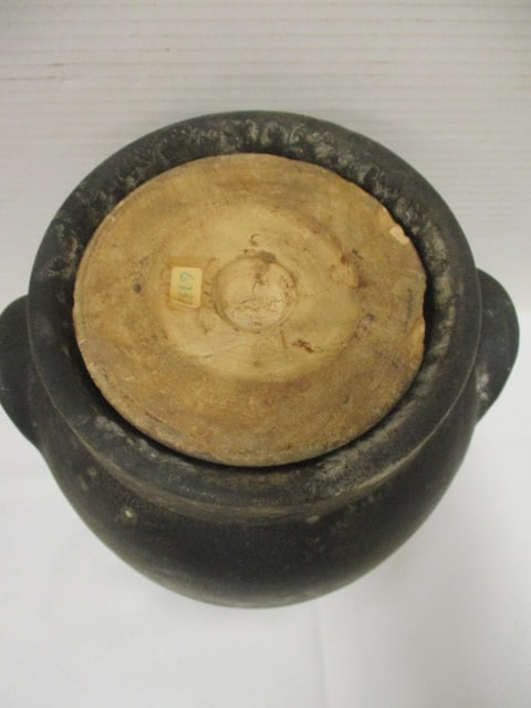 Vtg. Stoneware crock w/2 Handles - 2