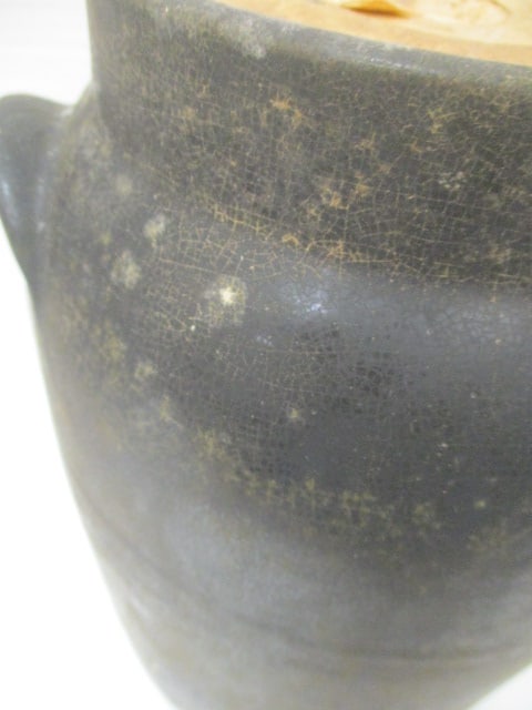 Vtg. Stoneware crock w/2 Handles - 5