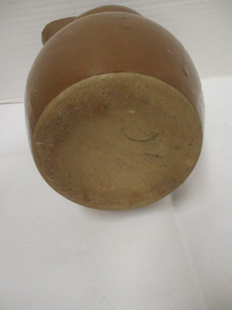 Brown Glaze Primitive Pottery Pitcher - 4