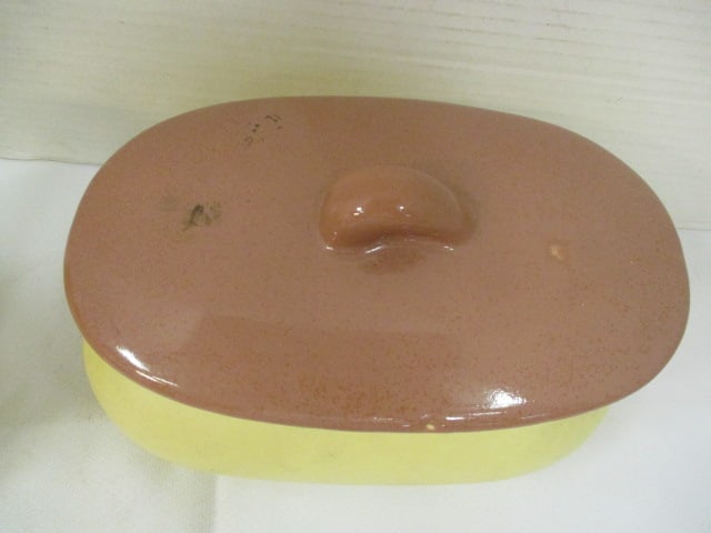 Brush McCoy Teapot & Matching Covered Bowl - 3