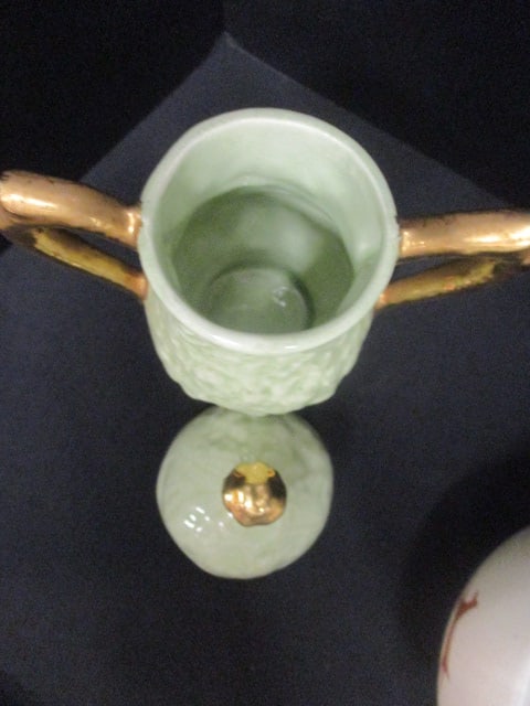Mint Green Teapot (8 1/2"), Sugar Bowl 6", & McCoy Unipet Bowl - 7