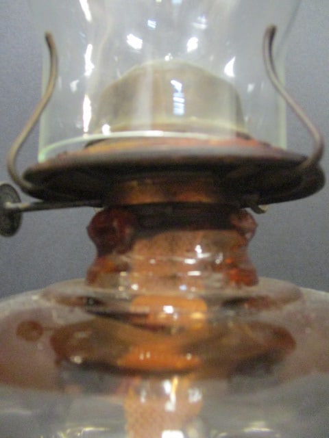 Pink Depression Glass Oil Lamp (P&A Mfg. Co Waterbury,CT) - 3