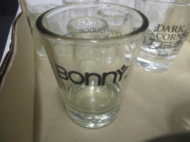 Souvenir Glass Shot Glasses & Lot of 5 Glass Creamer Jars - 5