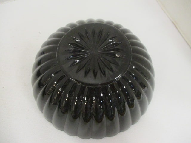 Westmoreland Black Amythyst Plate w/scroll edge (8 1/2") & - 4