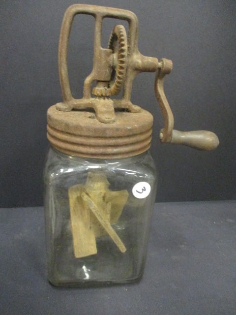 2 QT Dazey Butter Churn #40 Model: Turns Freely