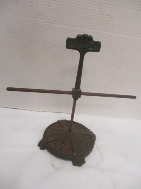 Antique Cast Iron Display Stand: 12" W x 11" H