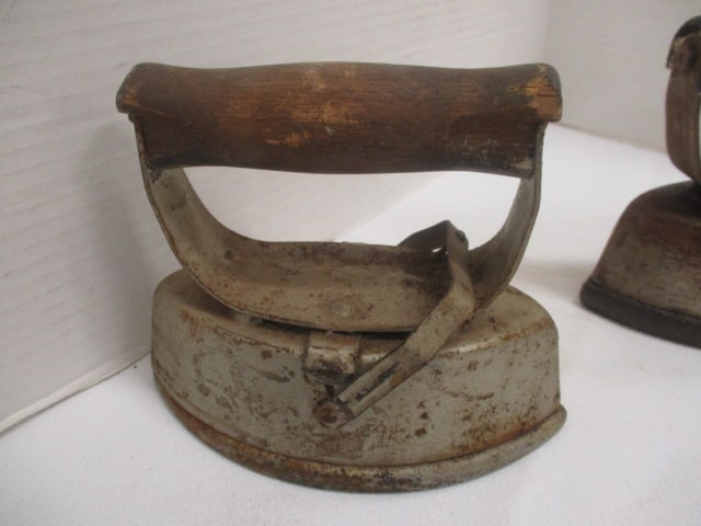 Asbestos Sad Irons (2) & Best Sad Iron Base - 4