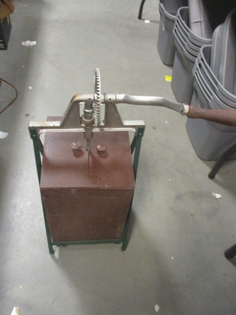 Vtg. Metal & Wood Butter Churn: 10 x 10 x 24