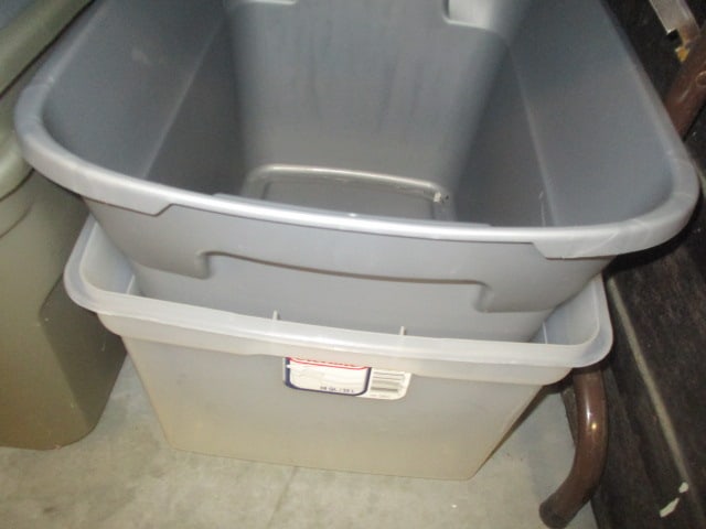 8 Plastic Totes Grouping - 2