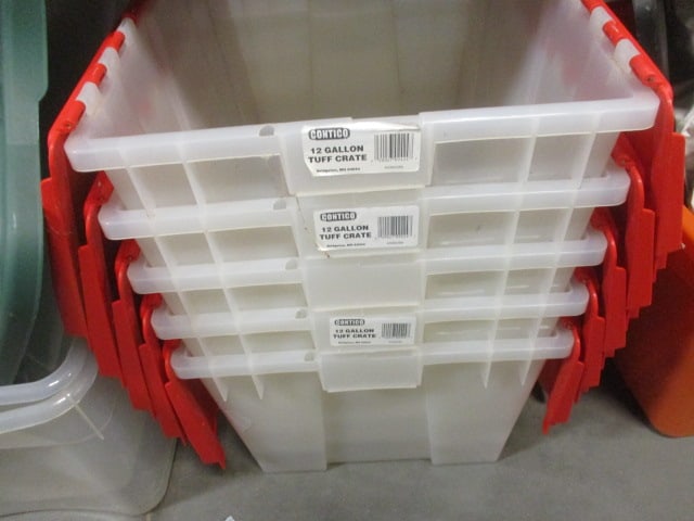 8 Plastic Totes Grouping - 3