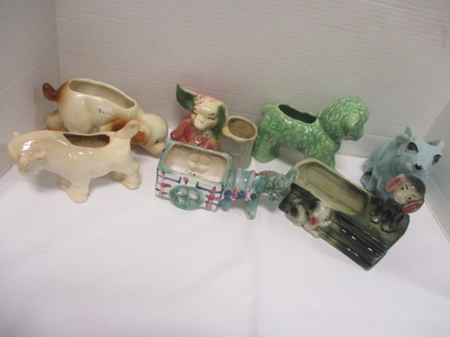Vtg. Animal Design unmarked Planters (Lot of 7) (1 of 19)