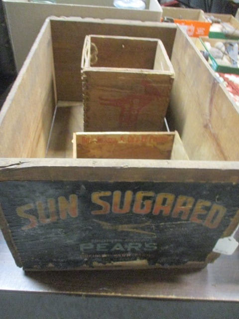 Sun Sugared Pears Wood Crate (19 1/2 x 12 x 9), Brown Mule (1 of 6)