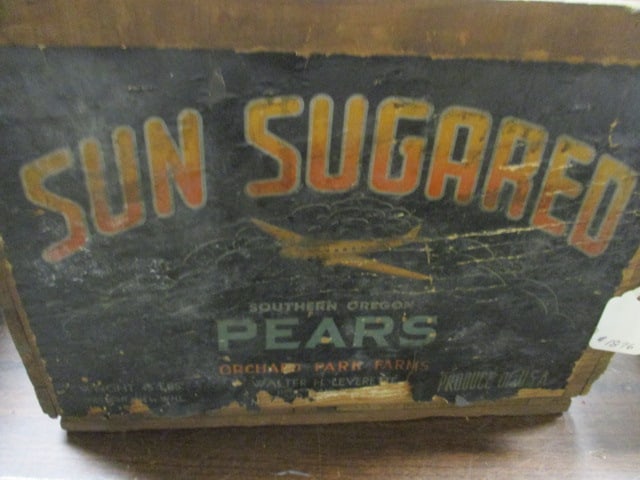 Sun Sugared Pears Wood Crate (19 1/2 x 12 x 9), Brown Mule - 2