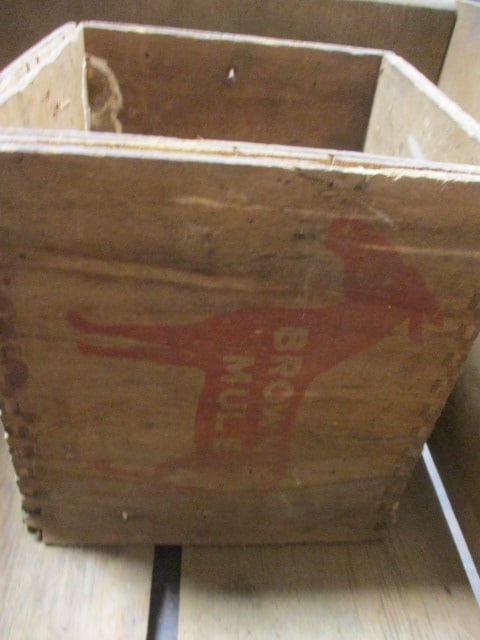Sun Sugared Pears Wood Crate (19 1/2 x 12 x 9), Brown Mule - 5