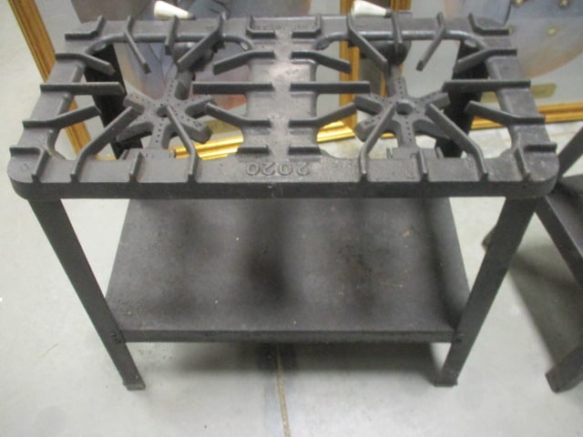 Griswold Cast Iron 2 Burner Cooktop #202: 19 1/2 x 13 x 20